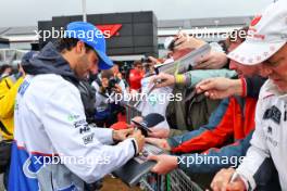 Daniel Ricciardo (AUS) RB with fans. 05.07.2024. Formula 1 World Championship, Rd 12, British Grand Prix, Silverstone, England, Practice Day.