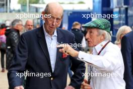 (L to R): HRH Prince Edward, The Duke of Kent (GBR), with Jackie Stewart (GBR). 05.07.2024. Formula 1 World Championship, Rd 12, British Grand Prix, Silverstone, England, Practice Day.
