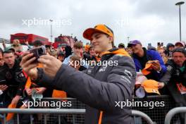 Oscar Piastri (AUS) McLaren with fans. 05.07.2024. Formula 1 World Championship, Rd 12, British Grand Prix, Silverstone, England, Practice Day.
