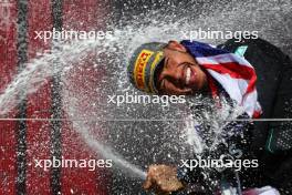 Lewis Hamilton (GBR) Mercedes AMG F1, race winner.  07.07.2024. Formula 1 World Championship, Rd 12, British Grand Prix, Silverstone, England, Race Day.