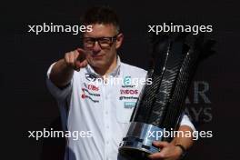 The podium (L to R): Peter Bonnington (GBR) Mercedes AMG F1 Race Engineer.  07.07.2024. Formula 1 World Championship, Rd 12, British Grand Prix, Silverstone, England, Race Day.