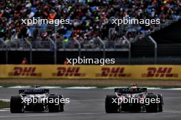 Alexander Albon (THA) Williams Racing FW46 and Max Verstappen (NLD) Red Bull Racing RB20. 06.07.2024. Formula 1 World Championship, Rd 12, British Grand Prix, Silverstone, England, Qualifying Day.