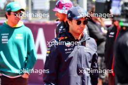 Sergio Perez (MEX) Red Bull Racing on the drivers' parade. 07.07.2024. Formula 1 World Championship, Rd 12, British Grand Prix, Silverstone, England, Race Day.