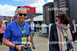 Sir Chris Hoy (GBR) with his wife Lady Sarra Hoy (GBR). 07.07.2024. Formula 1 World Championship, Rd 12, British Grand Prix, Silverstone, England, Race Day.