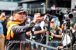 Lando Norris (GBR) McLaren plays darts. 04.07.2024. Formula 1 World Championship, Rd 12, British Grand Prix, Silverstone, England, Preparation Day.