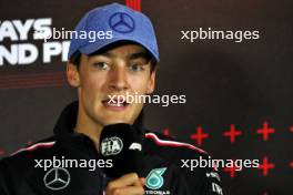 George Russell (GBR) Mercedes AMG F1 in the FIA Press Conference. 04.07.2024. Formula 1 World Championship, Rd 12, British Grand Prix, Silverstone, England, Preparation Day.