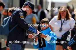 Max Verstappen (NLD) Red Bull Racing with fans. 04.07.2024. Formula 1 World Championship, Rd 12, British Grand Prix, Silverstone, England, Preparation Day.