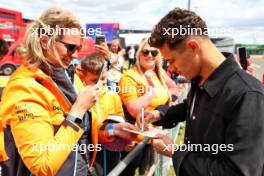 Lando Norris (GBR) McLaren with fans. 04.07.2024. Formula 1 World Championship, Rd 12, British Grand Prix, Silverstone, England, Preparation Day.