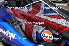 Williams Racing FW46 - Union Jack flag livery. 04.07.2024. Formula 1 World Championship, Rd 12, British Grand Prix, Silverstone, England, Preparation Day.