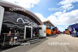 APEX GP film - motorhome in the paddock. 04.07.2024. Formula 1 World Championship, Rd 12, British Grand Prix, Silverstone, England, Preparation Day.