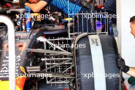 Sergio Perez (MEX) Red Bull Racing RB20 running sensor equipment at the front suspension. 19.07.2024. Formula 1 World Championship, Rd 13, Hungarian Grand Prix, Budapest, Hungary, Practice Day.