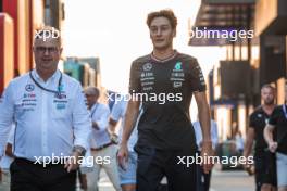(L to R): Ron Meadows (GBR) Mercedes AMG F1 Sporting Director with George Russell (GBR) Mercedes AMG F1. 19.07.2024. Formula 1 World Championship, Rd 13, Hungarian Grand Prix, Budapest, Hungary, Practice Day.