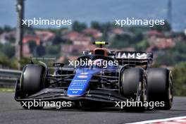 Logan Sargeant (USA) Williams Racing FW46 running sensor equipment. 19.07.2024. Formula 1 World Championship, Rd 13, Hungarian Grand Prix, Budapest, Hungary, Practice Day.