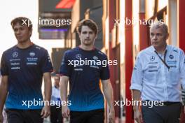 (L to R): Alexander Albon (THA) Williams Racing with Logan Sargeant (USA) Williams Racing and Dave Redding (GBR) Williams Racing Team Manager. 19.07.2024. Formula 1 World Championship, Rd 13, Hungarian Grand Prix, Budapest, Hungary, Practice Day.