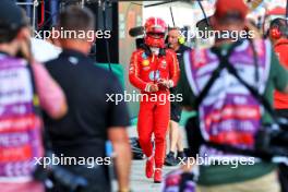 Charles Leclerc (MON) Ferrari returns to the pit lane after crashing in the second practice session. 19.07.2024. Formula 1 World Championship, Rd 13, Hungarian Grand Prix, Budapest, Hungary, Practice Day.