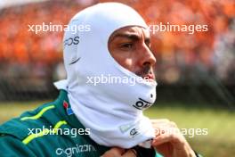 Fernando Alonso (ESP) Aston Martin F1 Team on the grid. 21.07.2024. Formula 1 World Championship, Rd 13, Hungarian Grand Prix, Budapest, Hungary, Race Day.