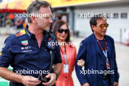 Christian Horner (GBR) Red Bull Racing Team Principal with Chalerm Yoovidhya (THA) Red Bull Racing Co-Owner and his wife Daranee Yoovidhya (THA). 21.07.2024. Formula 1 World Championship, Rd 13, Hungarian Grand Prix, Budapest, Hungary, Race Day.