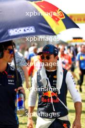 Sergio Perez (MEX) Red Bull Racing on the grid. 21.07.2024. Formula 1 World Championship, Rd 13, Hungarian Grand Prix, Budapest, Hungary, Race Day.