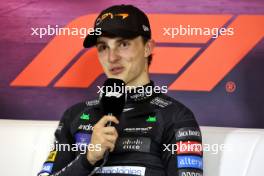 Oscar Piastri (AUS) McLaren in the post race FIA Press Conference. 21.07.2024. Formula 1 World Championship, Rd 13, Hungarian Grand Prix, Budapest, Hungary, Race Day.