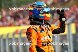 Race winner Oscar Piastri (AUS) McLaren celebrates in parc ferme. 21.07.2024. Formula 1 World Championship, Rd 13, Hungarian Grand Prix, Budapest, Hungary, Race Day.