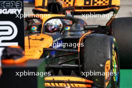 Second placed Lando Norris (GBR) McLaren MCL38 in parc ferme. 21.07.2024. Formula 1 World Championship, Rd 13, Hungarian Grand Prix, Budapest, Hungary, Race Day.