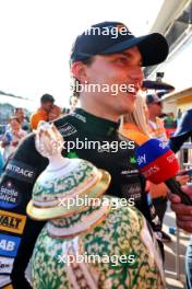 Race winner Oscar Piastri (AUS) McLaren with Ted Kravitz (GBR) Sky Sports Pitlane Reporter. 21.07.2024. Formula 1 World Championship, Rd 13, Hungarian Grand Prix, Budapest, Hungary, Race Day.