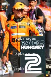 Second placed Lando Norris (GBR) McLaren in parc ferme. 21.07.2024. Formula 1 World Championship, Rd 13, Hungarian Grand Prix, Budapest, Hungary, Race Day.