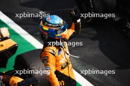 Race winner Oscar Piastri (AUS) McLaren MCL38 celebrates in parc ferme. 21.07.2024. Formula 1 World Championship, Rd 13, Hungarian Grand Prix, Budapest, Hungary, Race Day.