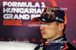 Max Verstappen (NLD) Red Bull Racing in the post qualifying FIA Press Conference. 20.07.2024. Formula 1 World Championship, Rd 13, Hungarian Grand Prix, Budapest, Hungary, Qualifying Day.