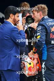 (L to R): Mohammed Bin Sulayem (UAE) FIA President with Max Verstappen (NLD) Red Bull Racing. 20.07.2024. Formula 1 World Championship, Rd 13, Hungarian Grand Prix, Budapest, Hungary, Qualifying Day.