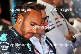 Lewis Hamilton (GBR) Mercedes AMG F1 with Peter Bonnington (GBR) Mercedes AMG F1 Race Engineer. 20.07.2024. Formula 1 World Championship, Rd 13, Hungarian Grand Prix, Budapest, Hungary, Qualifying Day.