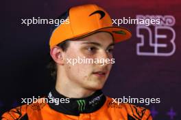 Oscar Piastri (AUS) McLaren in the post qualifying FIA Press Conference. 20.07.2024. Formula 1 World Championship, Rd 13, Hungarian Grand Prix, Budapest, Hungary, Qualifying Day.
