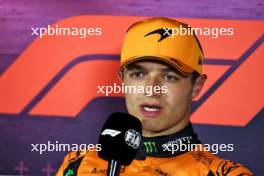Lando Norris (GBR) McLaren in the post qualifying FIA Press Conference. 20.07.2024. Formula 1 World Championship, Rd 13, Hungarian Grand Prix, Budapest, Hungary, Qualifying Day.