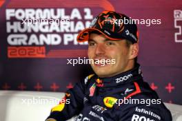 Max Verstappen (NLD) Red Bull Racing in the post qualifying FIA Press Conference. 20.07.2024. Formula 1 World Championship, Rd 13, Hungarian Grand Prix, Budapest, Hungary, Qualifying Day.