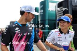(L to R): Pierre Gasly (FRA) Alpine F1 Team with Yuki Tsunoda (JPN) RB. 21.07.2024. Formula 1 World Championship, Rd 13, Hungarian Grand Prix, Budapest, Hungary, Race Day.