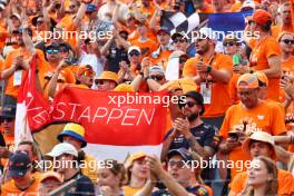 Circuit atmosphere - Max Verstappen (NLD) Red Bull Racing fans in the grandstand. 21.07.2024. Formula 1 World Championship, Rd 13, Hungarian Grand Prix, Budapest, Hungary, Race Day.