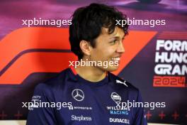 Alexander Albon (THA) Williams Racing in the FIA Press Conference. 18.07.2024. Formula 1 World Championship, Rd 13, Hungarian Grand Prix, Budapest, Hungary, Preparation Day.