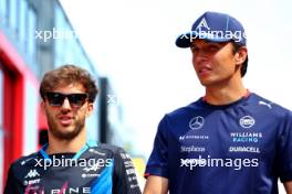 (L to R): Pierre Gasly (FRA) Alpine F1 Team and Alexander Albon (THA) Williams Racing. 18.07.2024. Formula 1 World Championship, Rd 13, Hungarian Grand Prix, Budapest, Hungary, Preparation Day.