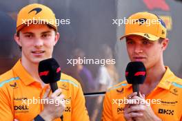 (L to R): Oscar Piastri (AUS) McLaren and team mate Lando Norris (GBR) McLaren. 18.07.2024. Formula 1 World Championship, Rd 13, Hungarian Grand Prix, Budapest, Hungary, Preparation Day.