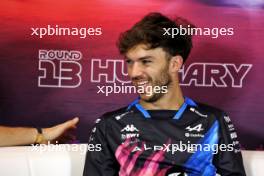 Pierre Gasly (FRA) Alpine F1 Team in the FIA Press Conference. 18.07.2024. Formula 1 World Championship, Rd 13, Hungarian Grand Prix, Budapest, Hungary, Preparation Day.