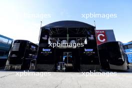 Alpine F1 Team trucks in the paddock. 17.05.2024. Formula 1 World Championship, Rd 7, Emilia Romagna Grand Prix, Imola, Italy, Practice Day.