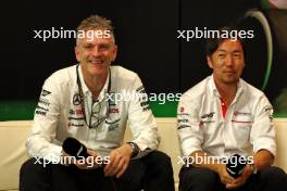 (L to R): James Allison (GBR) Mercedes AMG F1 Technical Director and Ayao Komatsu (JPN) Haas F1 Team Principal in the FIA Press Conference. 17.05.2024. Formula 1 World Championship, Rd 7, Emilia Romagna Grand Prix, Imola, Italy, Practice Day.
