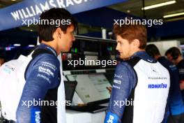 (L to R): Alexander Albon (THA) Williams Racing with team mate Logan Sargeant (USA) Williams Racing. 17.05.2024. Formula 1 World Championship, Rd 7, Emilia Romagna Grand Prix, Imola, Italy, Practice Day.