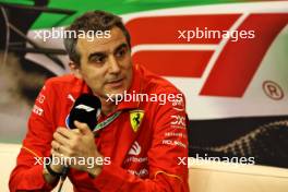 Enrico Gualtieri (ITA) Ferrari Technical Director of Power Unit in the FIA Press Conference. 17.05.2024. Formula 1 World Championship, Rd 7, Emilia Romagna Grand Prix, Imola, Italy, Practice Day.
