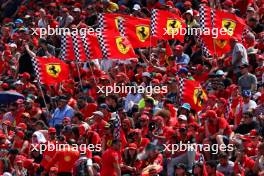 Circuit atmosphere - Ferrari fans in the grandstand. 19.05.2024. Formula 1 World Championship, Rd 7, Emilia Romagna Grand Prix, Imola, Italy, Race Day.