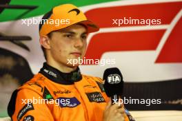 Oscar Piastri (AUS) McLaren, in the post qualifying FIA Press Conference. 18.05.2024. Formula 1 World Championship, Rd 7, Emilia Romagna Grand Prix, Imola, Italy, Qualifying Day.