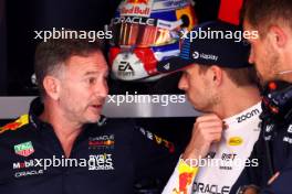 (L to R): Christian Horner (GBR) Red Bull Racing Team Principal with Max Verstappen (NLD) Red Bull Racing. 18.05.2024. Formula 1 World Championship, Rd 7, Emilia Romagna Grand Prix, Imola, Italy, Qualifying Day.
