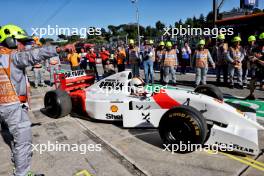 Sebastian Vettel (GER) in a 1993 McLaren MP4/8.  18.05.2024. Formula 1 World Championship, Rd 7, Emilia Romagna Grand Prix, Imola, Italy, Qualifying Day.