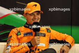 Lando Norris (GBR) McLaren, in the post qualifying FIA Press Conference. 18.05.2024. Formula 1 World Championship, Rd 7, Emilia Romagna Grand Prix, Imola, Italy, Qualifying Day.
