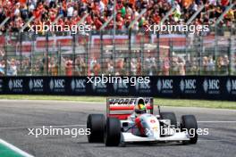 Sebastian Vettel (GER) in a 1993 McLaren MP4/8. 19.05.2024. Formula 1 World Championship, Rd 7, Emilia Romagna Grand Prix, Imola, Italy, Race Day.